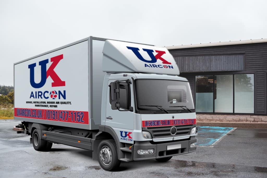 UK Aircon service van fitted by UK Aircon, air conditioning installers serving Newcastle